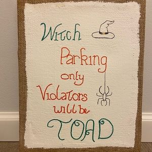 Handmade Canvas Halloween Sign
